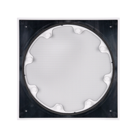 8" SQUARE ADAPTER W/ XPC MICRO TRIM GRILLE FOR VXXT AND VXQ 8" IN-CEILING - WHITE (1 PAIR)