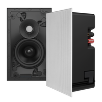 VX46 4" RECTANGLE IN-WALL SPEAKER W/ WHITE MICRO TRIM GRILLE (1 PAIR)
