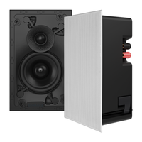 VX42 4" RECTANGLE IN-WALL SPEAKER W/ WHITE MICRO TRIM GRILLE (1 PAIR)