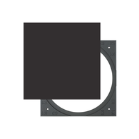 PS-C63/P63 SQUARE ADAPTER W/ GRILLE BLACK (1 PAIR)