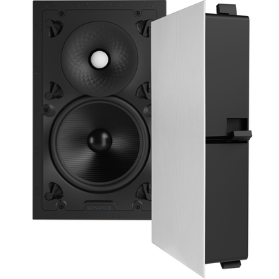 VX86 8" RECTANGLE IN-WALL SPEAKER W/ WHITE MICRO TRIM GRILLE (1 PAIR)