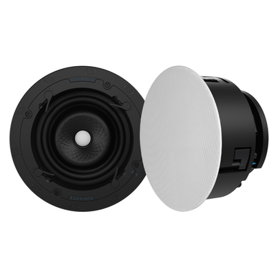 VX66R 6" ROUND IN-CEILING SPEAKER W/ WHITE MICRO TRIM GRILLE (1 PAIR)