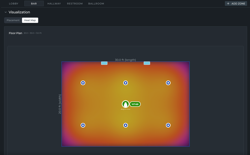 Sonance system calculator - heat map