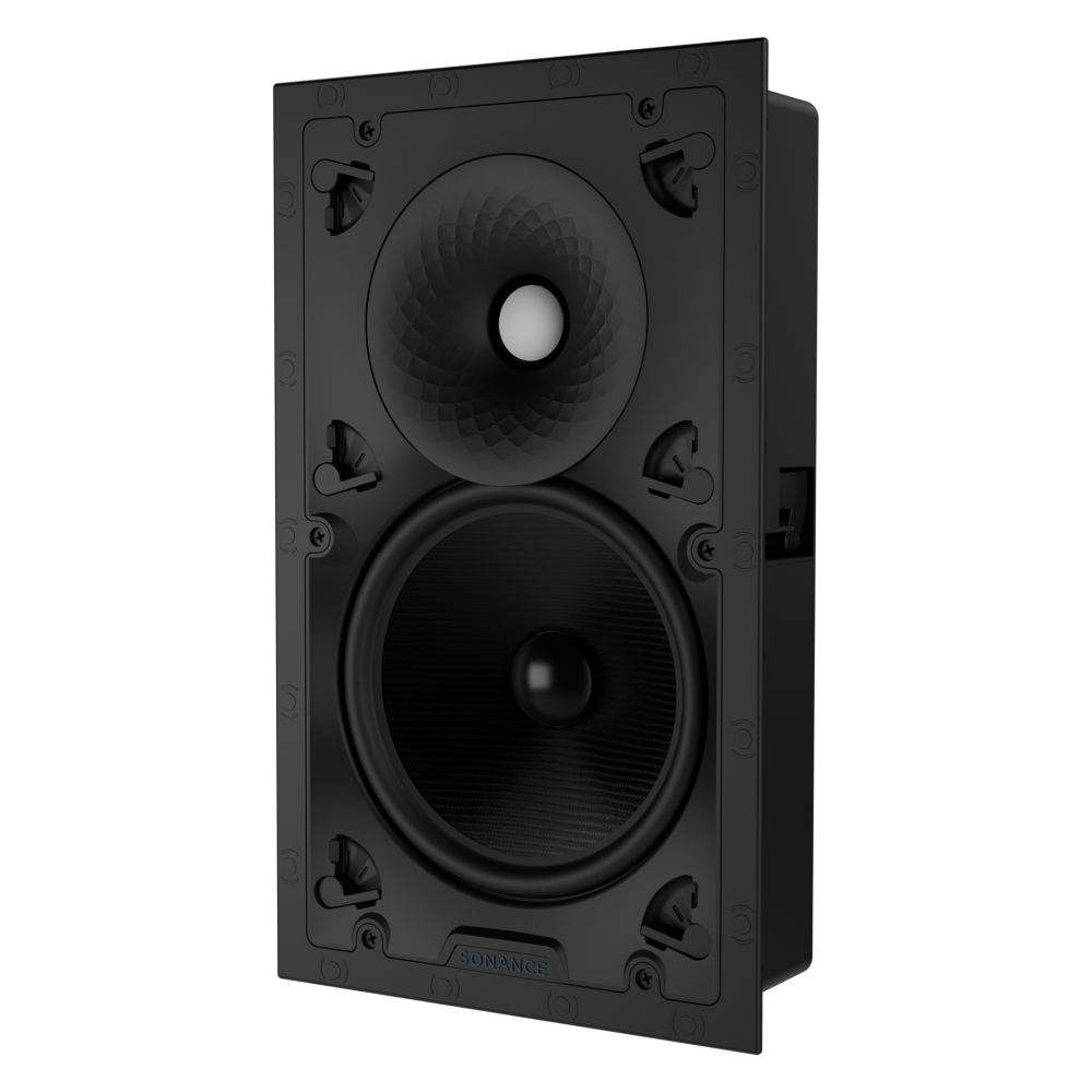 VX86 8" RECTANGLE IN-WALL SPEAKER W/ WHITE MICRO TRIM GRILLE (1 PAIR)