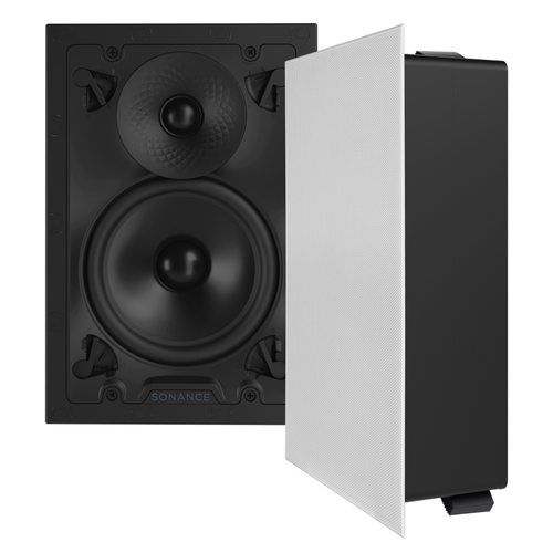 VX62 6" RECTANGLE IN-WALL SPEAKER W/ WHITE MICRO TRIM GRILLE (1 PAIR)