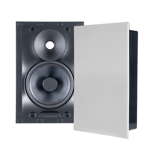 VX66 TL 6" RECTANGLE IN-WALL THIN-LINE SPEAKER W/ WHITE MICRO TRIM GRILLE (1 PAIR)