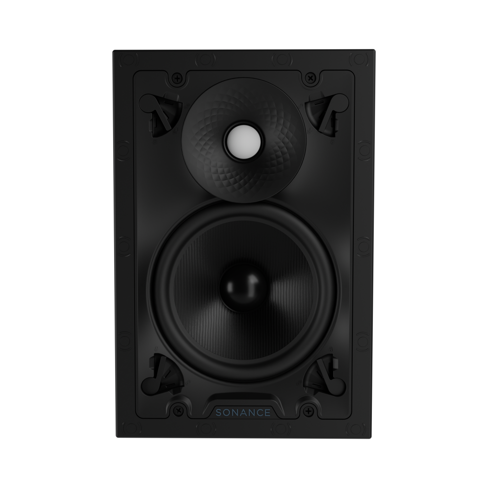 VX66 6" RECTANGLE IN-WALL SPEAKER W/ WHITE MICRO TRIM GRILLE (1 PAIR)