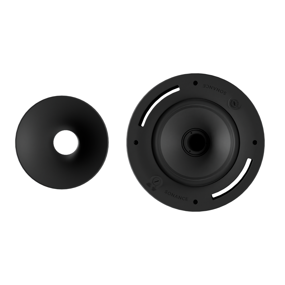 PS-C85RTBF PROFESSIONAL SERIES HIGH OUTPUT VARIABLE DISPERSION IN-CEILING LOUDSPEAKER BAFFLE WITH TRIMLESS WHITE ROUND GRILLE, REQUIRES COMPATIBLE BACK BOX (1 EACH)