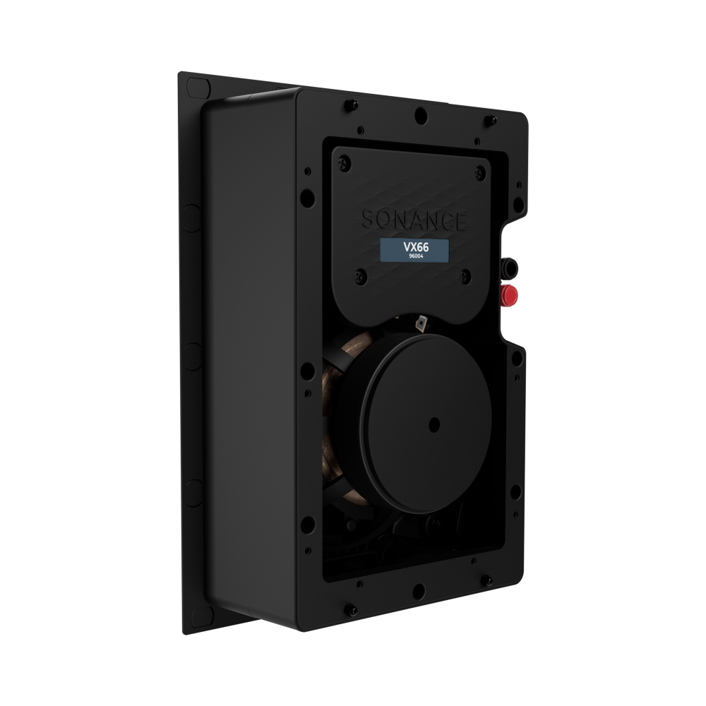 VX66 6" RECTANGLE IN-WALL SPEAKER W/ WHITE MICRO TRIM GRILLE (1 PAIR)