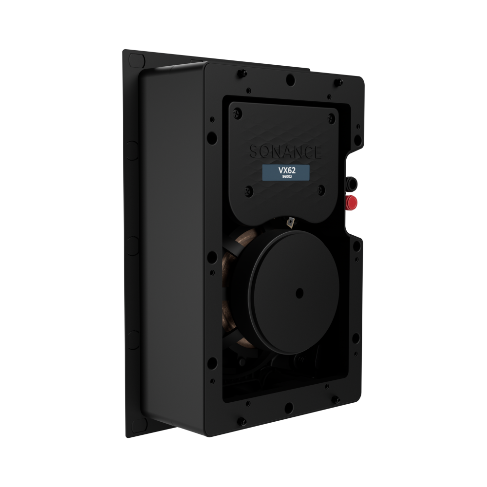 VX62 6" RECTANGLE IN-WALL SPEAKER W/ WHITE MICRO TRIM GRILLE (1 PAIR)