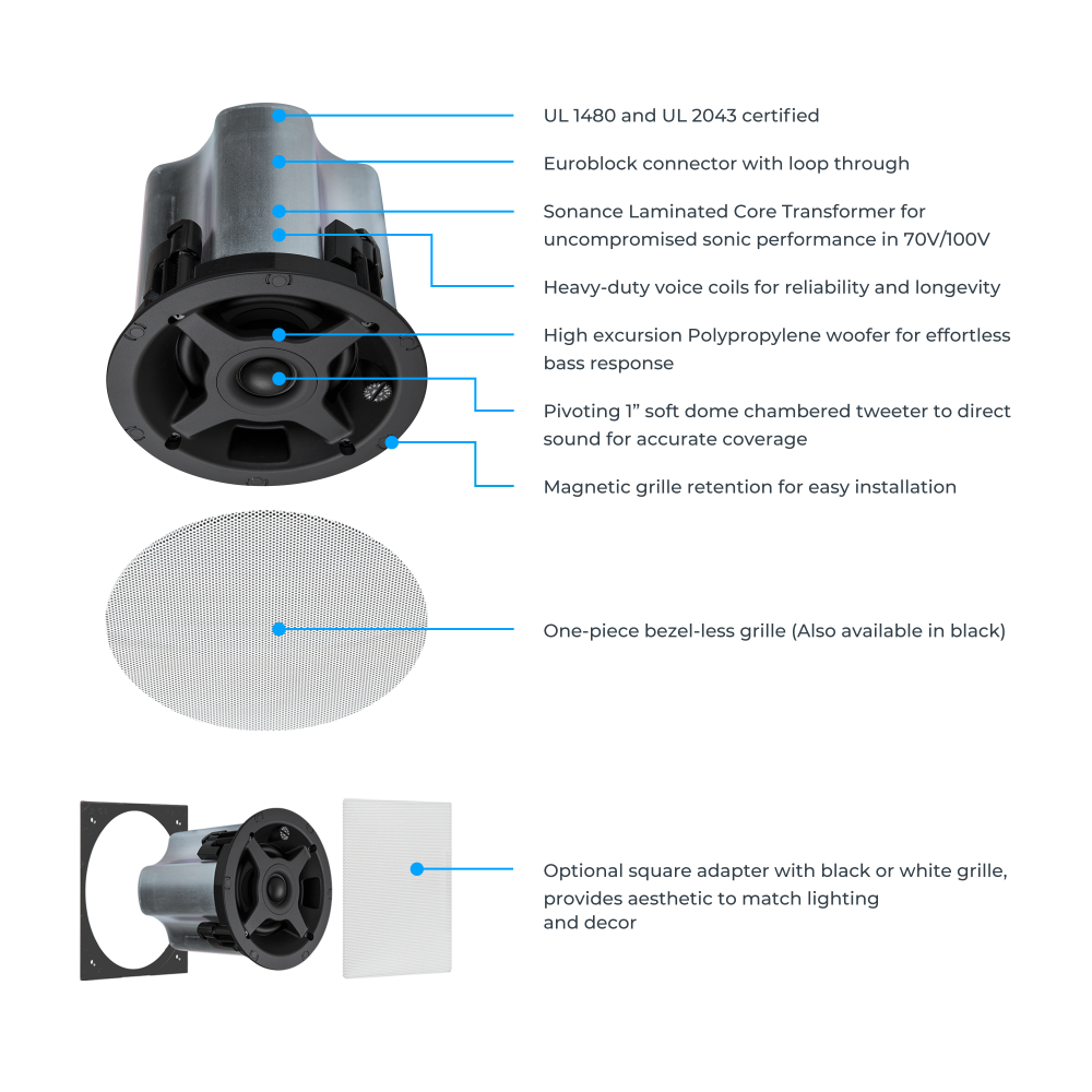 PRO SERIES PS-C43RT IN-CEILING SPEAKER WHITE (1 EACH)