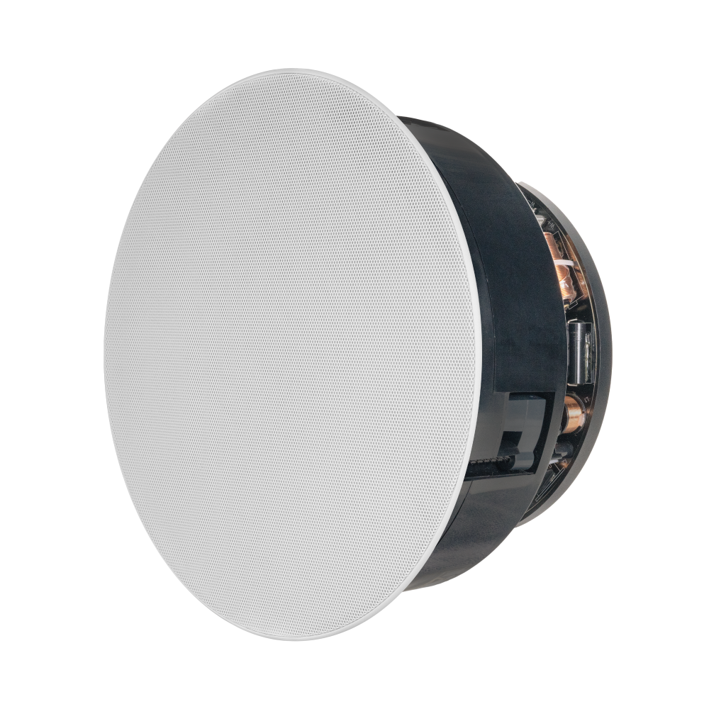 VX86R SST 8" ROUND SINGLE STEREO SPEAKER W/ WHITE MICRO TRIM GRILLE (1 EACH)