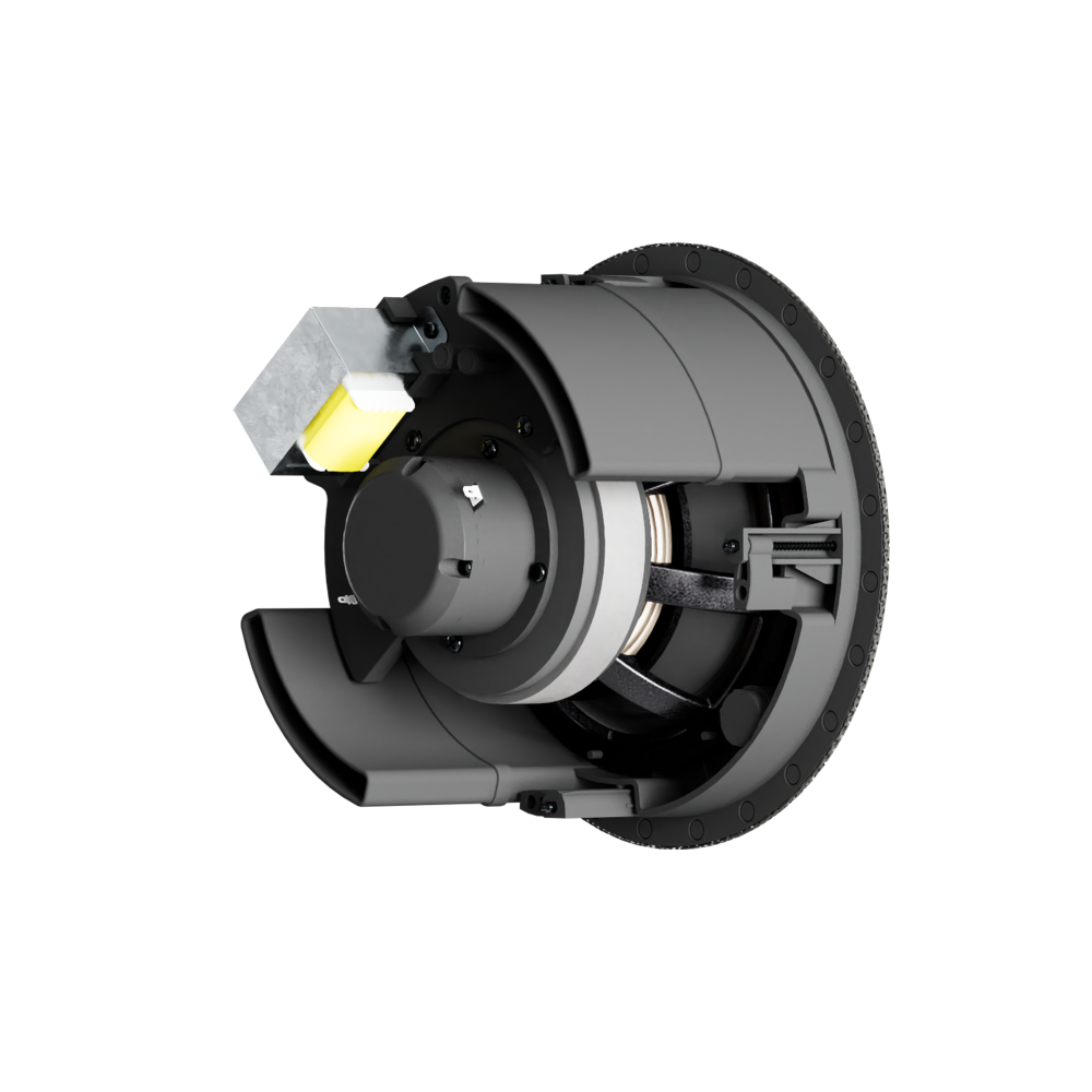 PS-C85RTBF PROFESSIONAL SERIES HIGH OUTPUT VARIABLE DISPERSION IN-CEILING LOUDSPEAKER BAFFLE WITH TRIMLESS WHITE ROUND GRILLE, REQUIRES COMPATIBLE BACK BOX (1 EACH)