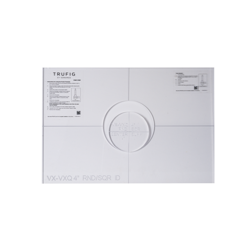 TRUFIG ROUTER TEMPLATE FOR VX-VXQ 4" ROUND