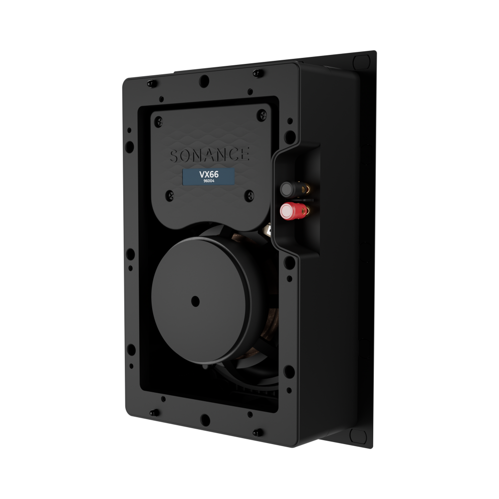 VX66 6" RECTANGLE IN-WALL SPEAKER W/ WHITE MICRO TRIM GRILLE (1 PAIR)