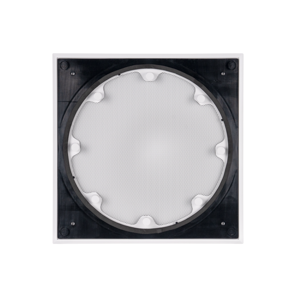 6" SQUARE ADAPTER W/ XPC MICRO TRIM GRILLE FOR VXXT AND VXQ 6" IN-CEILING - WHITE (1 PAIR)