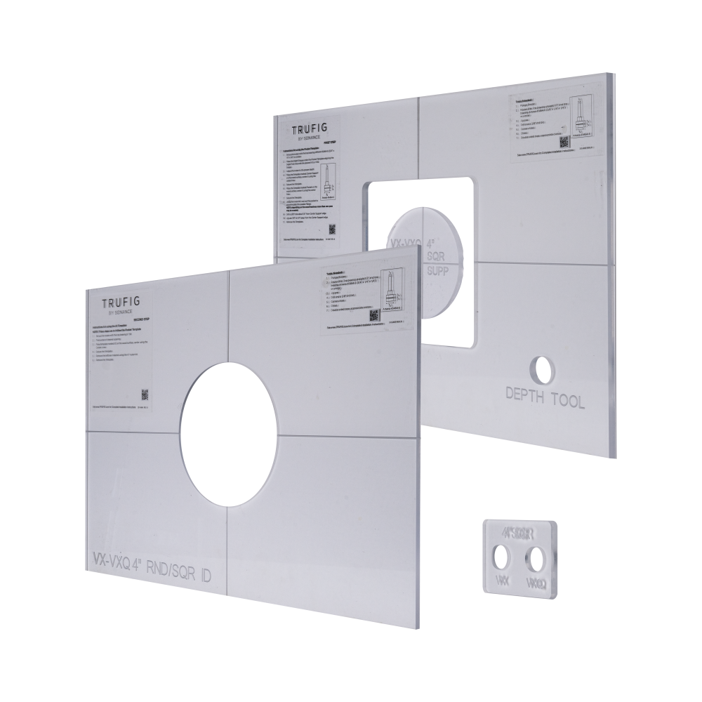 TRUFIG ROUTER TEMPLATE FOR VX-VXQ 4" SQUARE