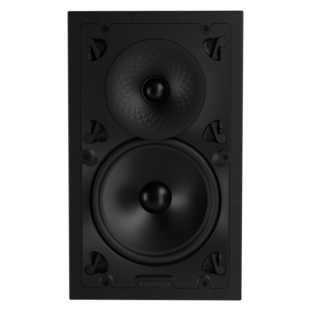 VX82 8" RECTANGLE IN-WALL SPEAKER W/ WHITE MICRO TRIM GRILLE (1 PAIR)