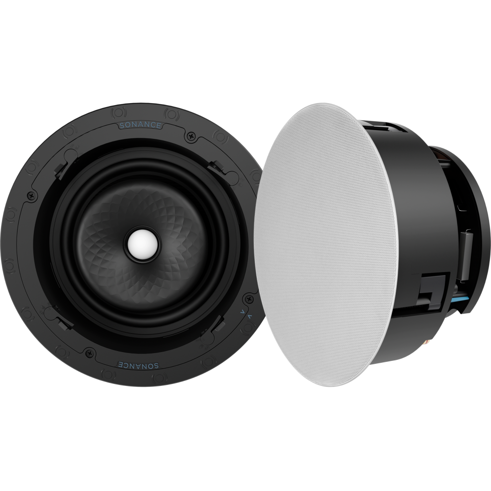 VX86R 8" ROUND IN-CEILING SPEAKER W/ WHITE MICRO TRIM GRILLE (1 PAIR)