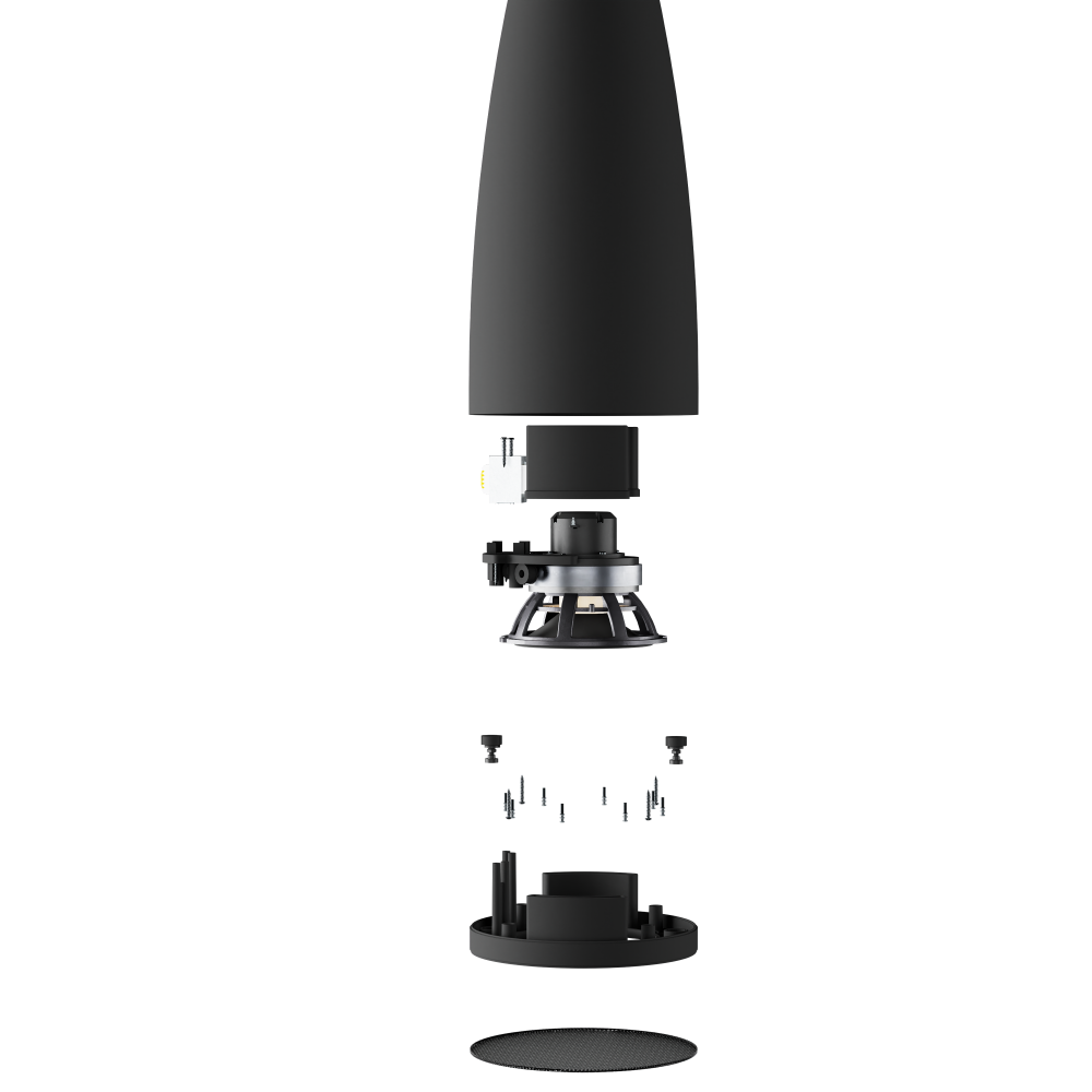 PS-P85T BLACK PROFESSIONAL SERIES HIGH OUTPUT VARIABLE DISPERSION PENDANT LOUDSPEAKER (1 EACH)