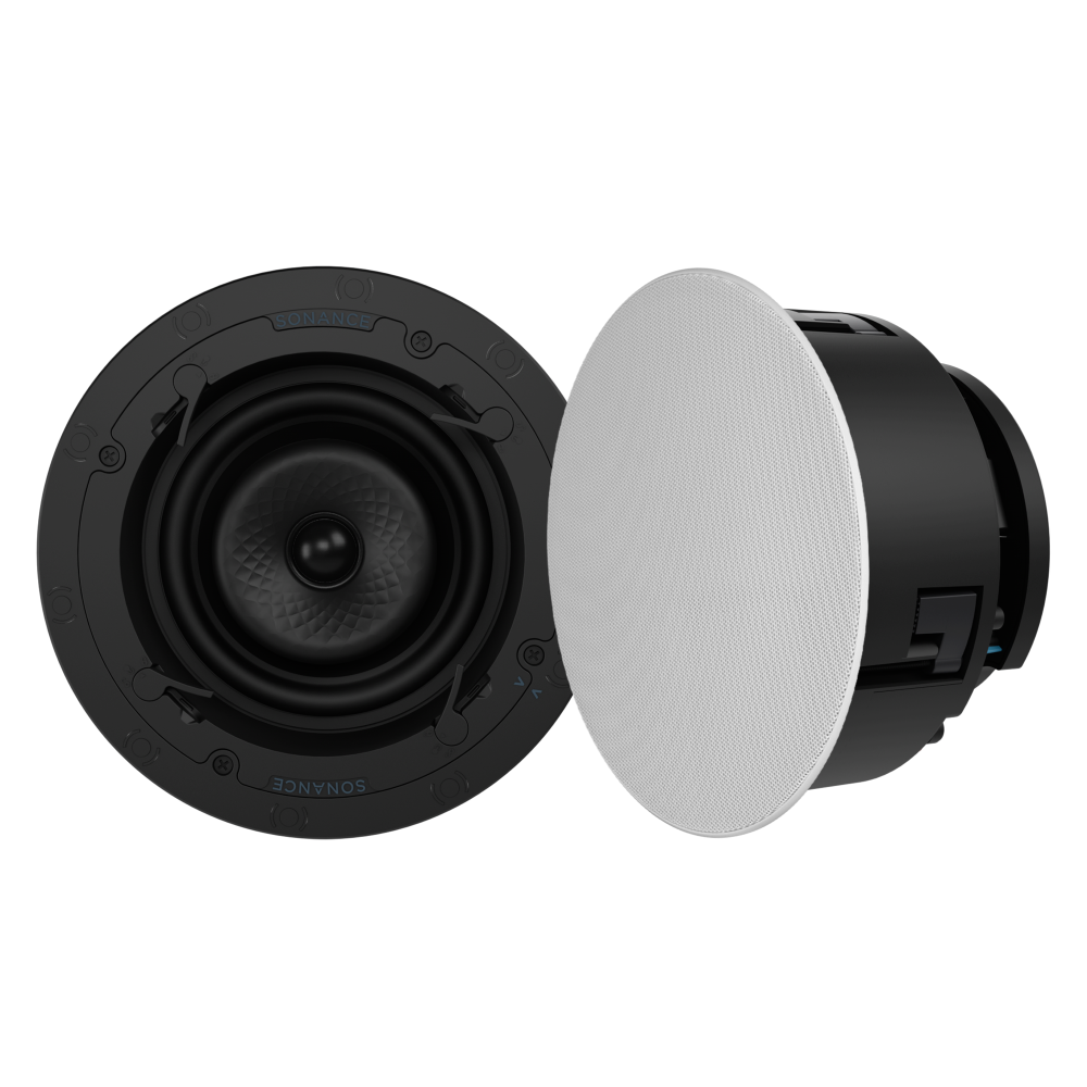 VX62R 6" ROUND IN-CEILING SPEAKER W/ WHITE MICRO TRIM GRILLE (1 PAIR)