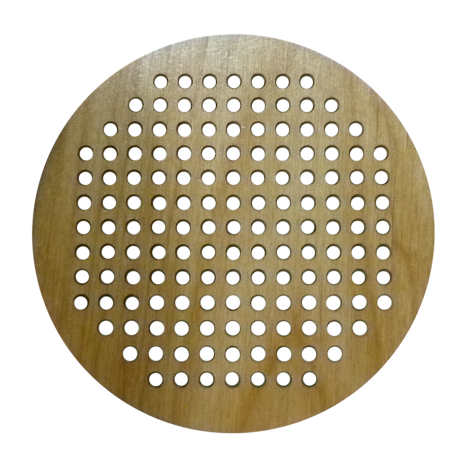 8.5" ROUND WOOD PERFORATED GRILLE ASSEMBLY FOR SA853QT