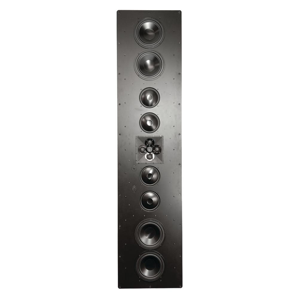 BE812 | 3-WAY, (4) 8", (4) 6.5", 1" X (4) HF ARRAY,  LCR IN-WALL SPEAKER