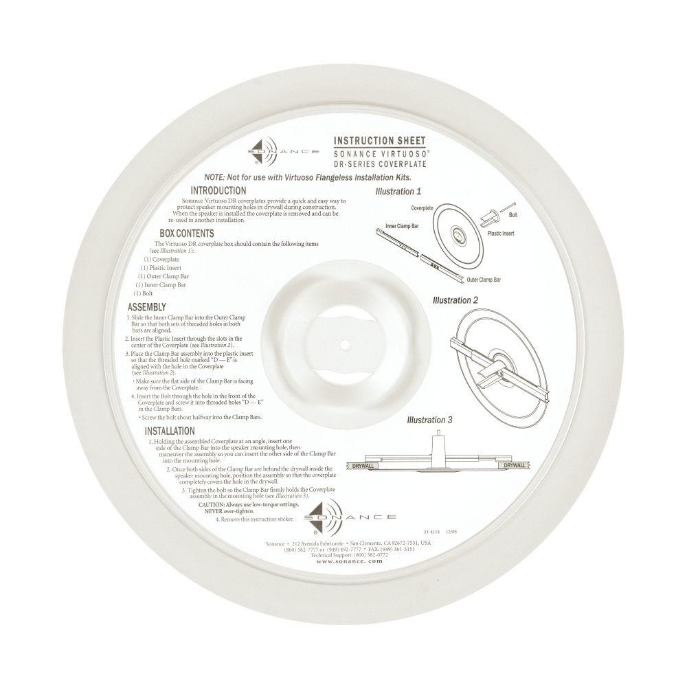 LARGE ROUND COVERPLATE (1 PAIR)