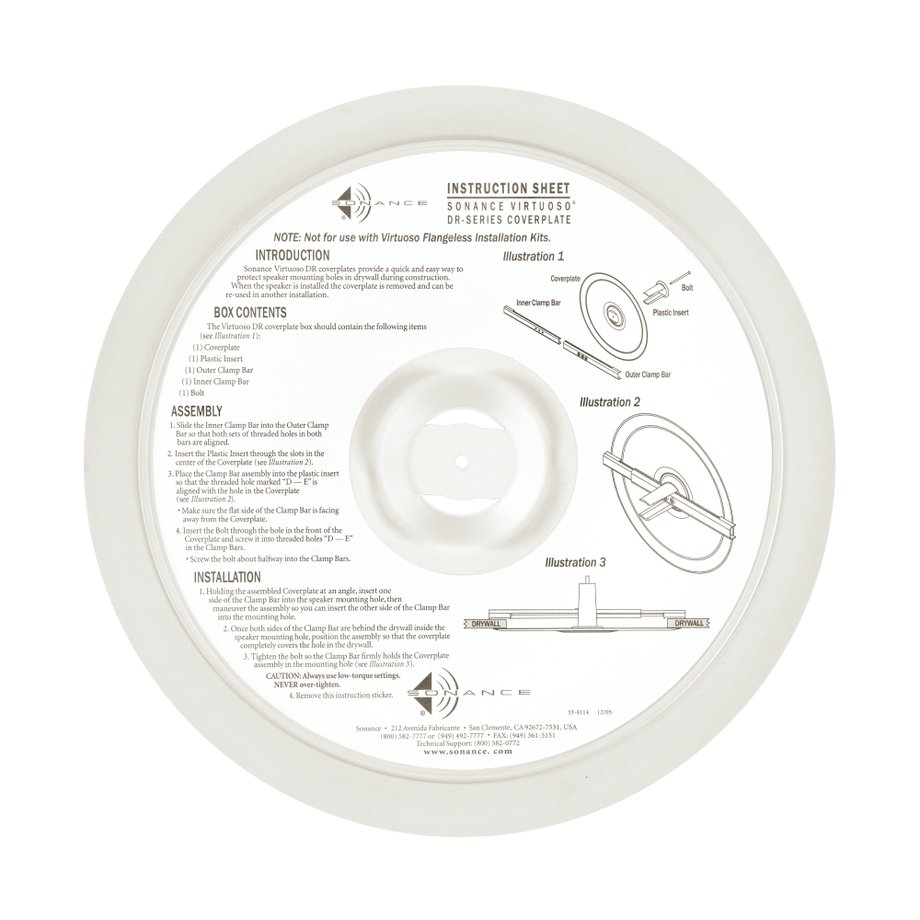 LARGE ROUND COVERPLATE (1 PAIR)