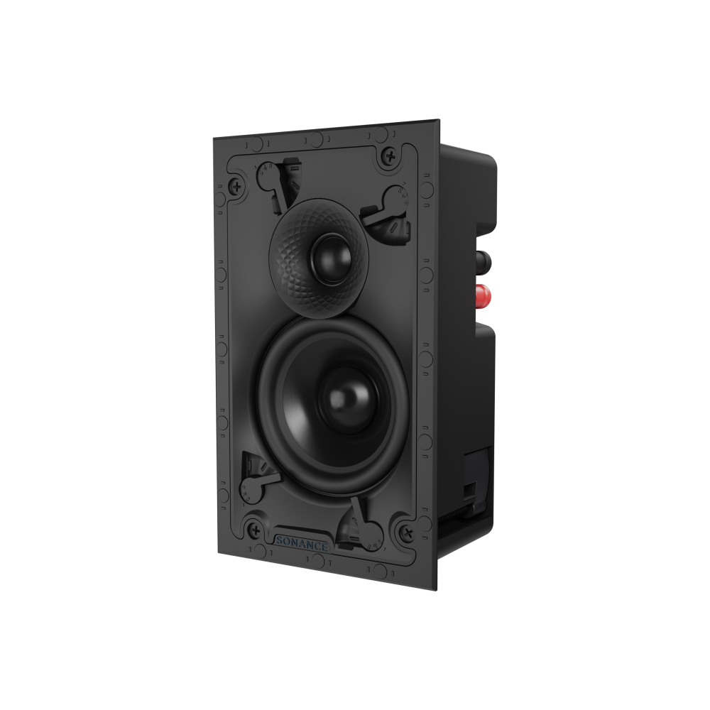 VX42 4" RECTANGLE IN-WALL SPEAKER W/ WHITE MICRO TRIM GRILLE (1 PAIR)