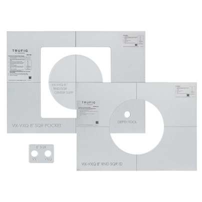 TRUFIG ROUTER TEMPLATE FOR VX-VXQ 8" SQUARE