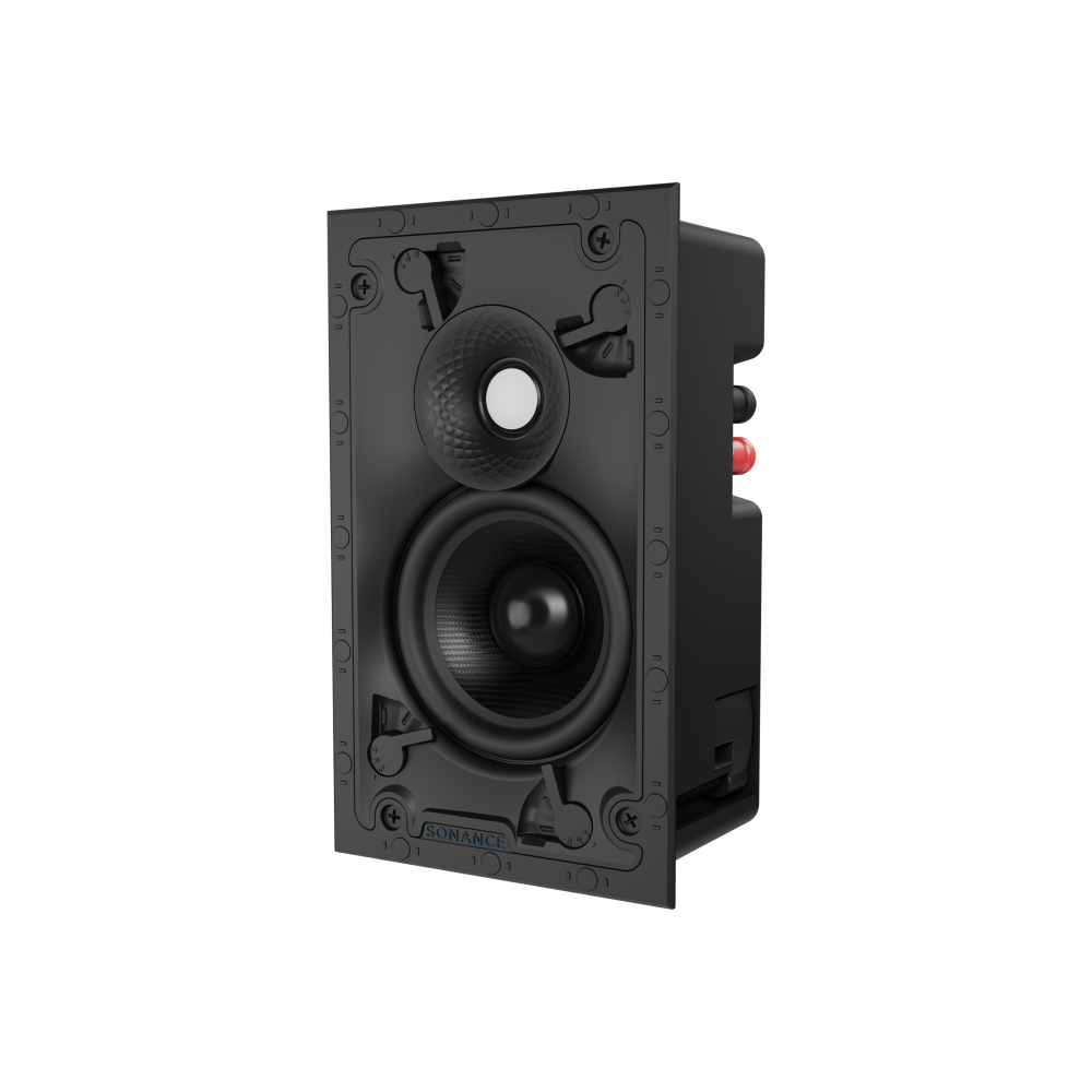 VX46 4" RECTANGLE IN-WALL SPEAKER W/ WHITE MICRO TRIM GRILLE (1 PAIR)