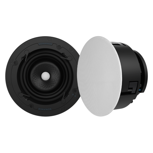 VX66R 6" ROUND IN-CEILING SPEAKER W/ WHITE MICRO TRIM GRILLE (1 PAIR)