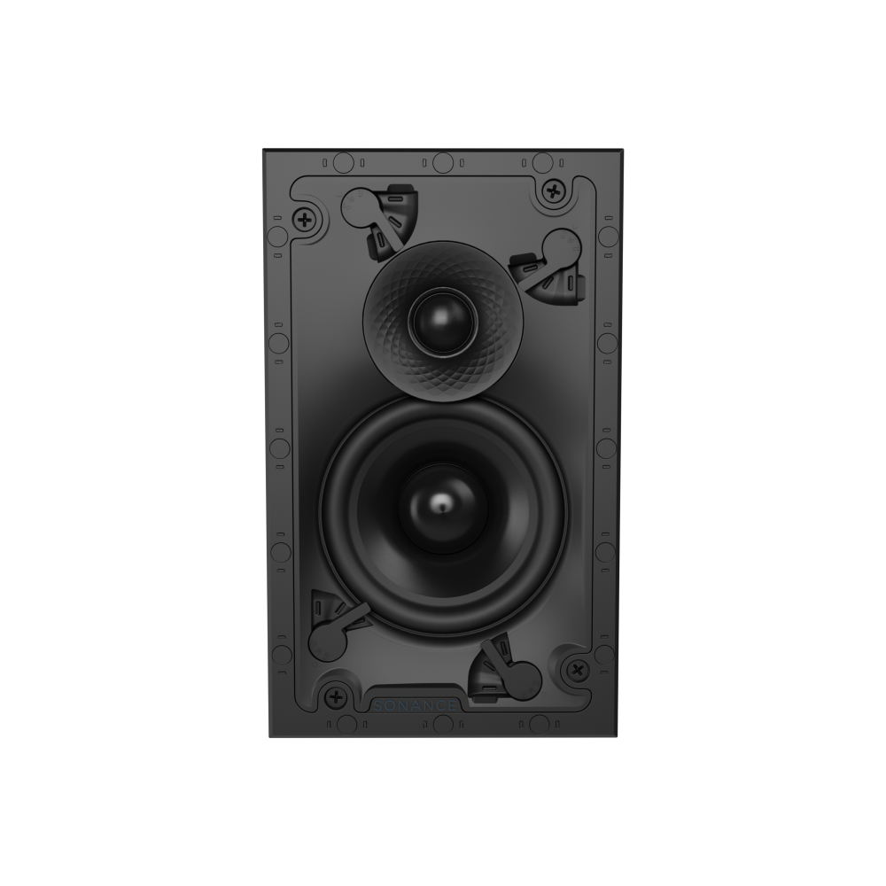 VX42 4" RECTANGLE IN-WALL SPEAKER W/ WHITE MICRO TRIM GRILLE (1 PAIR)