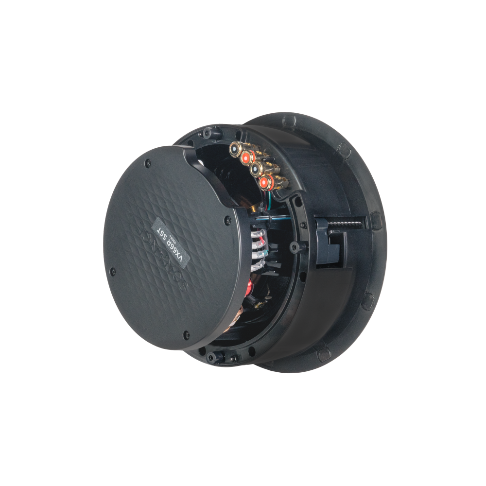 VX66R SST 6" ROUND SINGLE STEREO SPEAKER W/ WHITE MICRO TRIM GRILLE (1 EACH)