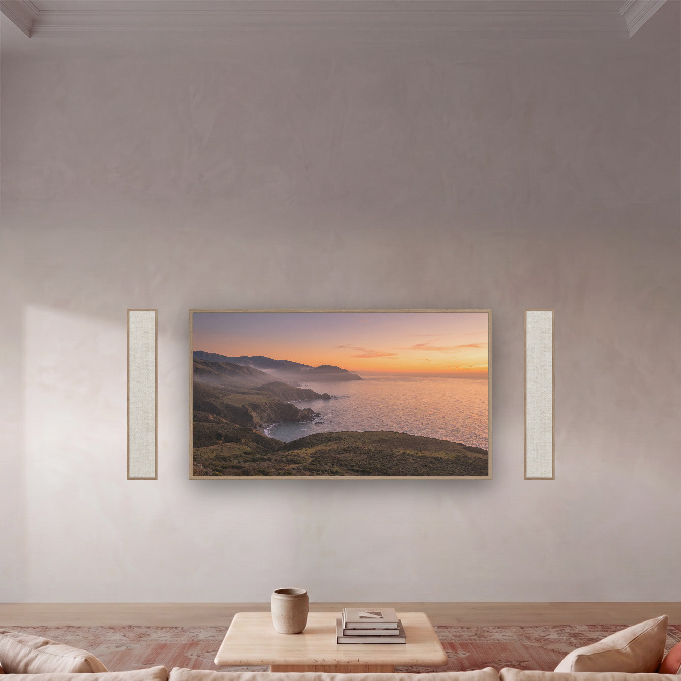 Living room preview with 55 inch TV display
